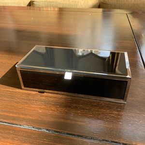 Decorative Glass-Paneled Boxes (black)